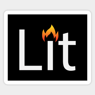 Lit artistic typographic logo Magnet